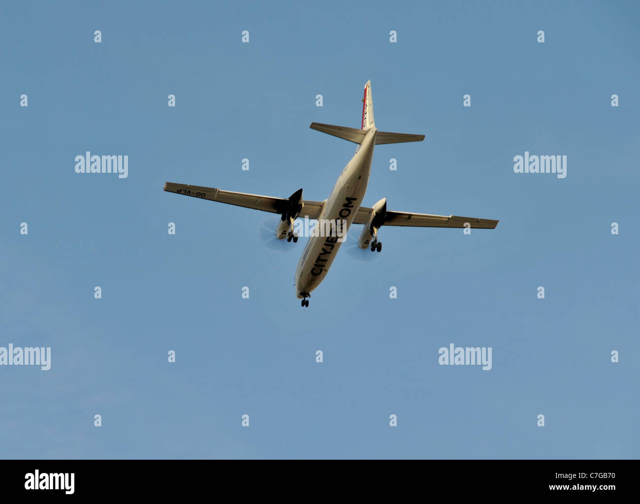 City Jet Flugzeug Stockfoto