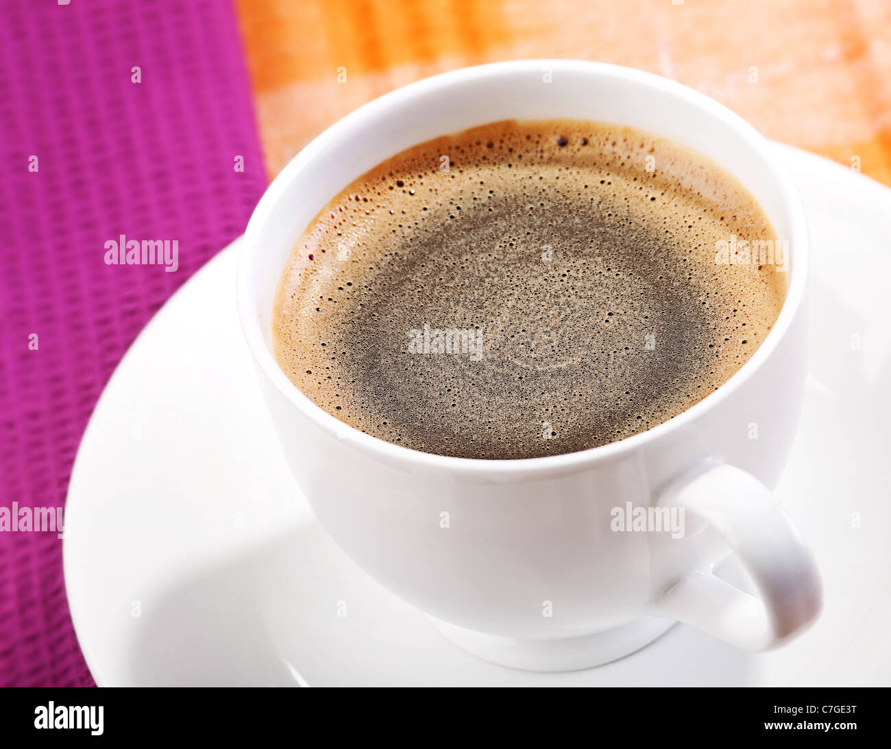 Kaffee heiß trinken Closeup mit her Stockfoto