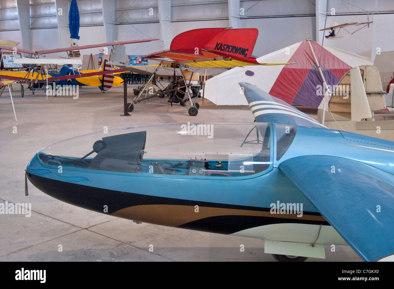 Oldershaw O-3, USA, ca. 1962 Design butterfly Tail (V-tailed) Segelflugzeug im Südwesten Soaring Museum in Moriarty, New Mexico, USA Stockfoto