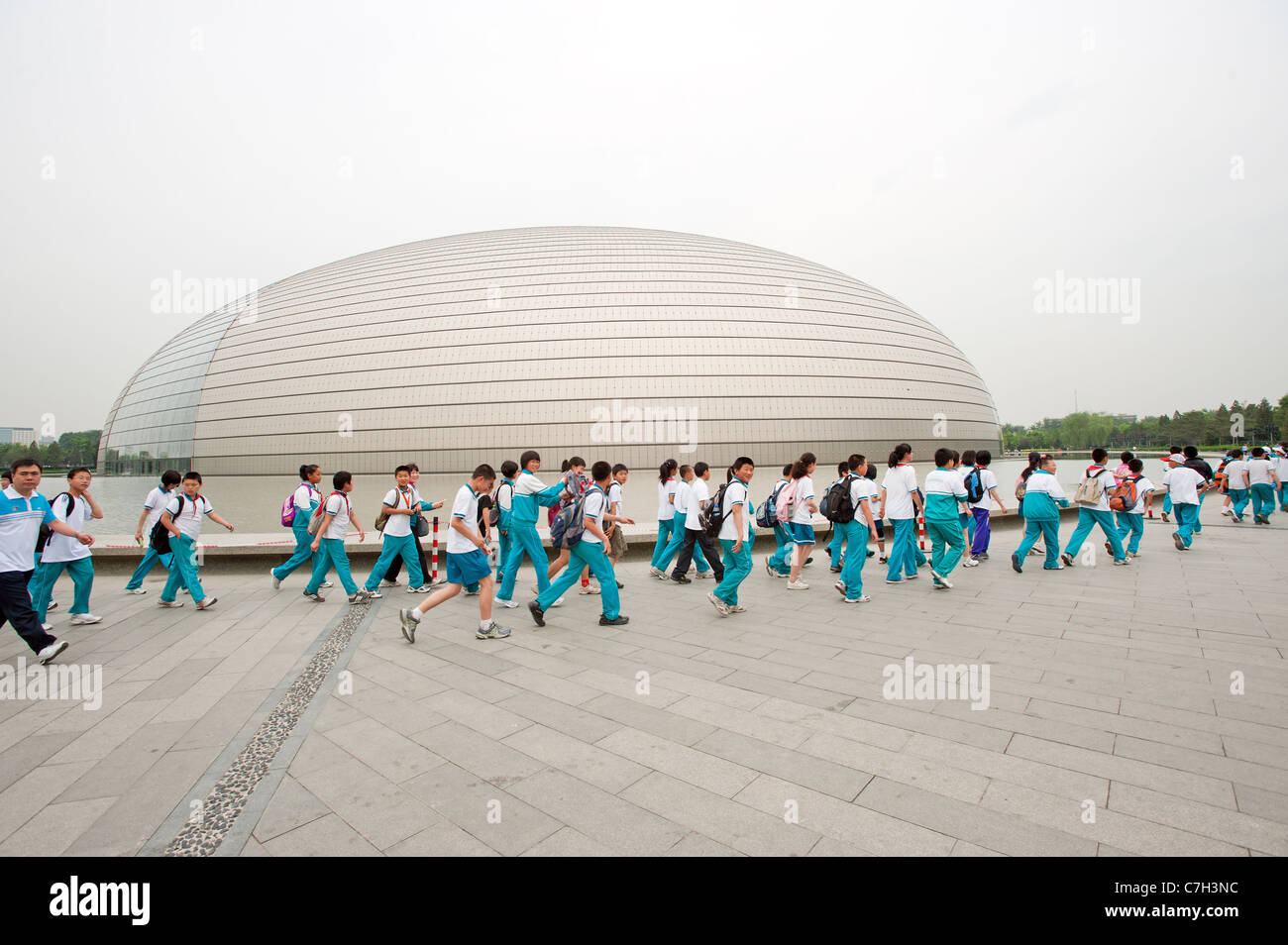 Nationales Zentrum für darstellende Kunst bauen das Ei Peking Beijing Hauptstadt der Republik von China NCPA der Menschen Stockfoto