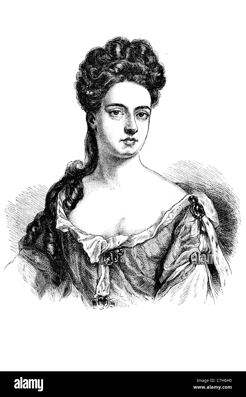 Queen Anne Haus von Stuart regal royal königlich kaiserlichen souveräner Herrscher Potentat gekrönte Haupt Kaiser Kaiserin Monarch regent Stockfoto