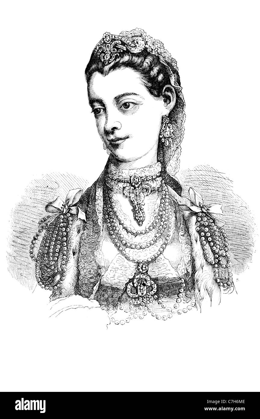 Charlotte von Mecklenburg-Strelitz-Queen Consort Vereinigtes Königreich König George III Kurfürstin Hannover Heiliges Römisches Reich Stockfoto