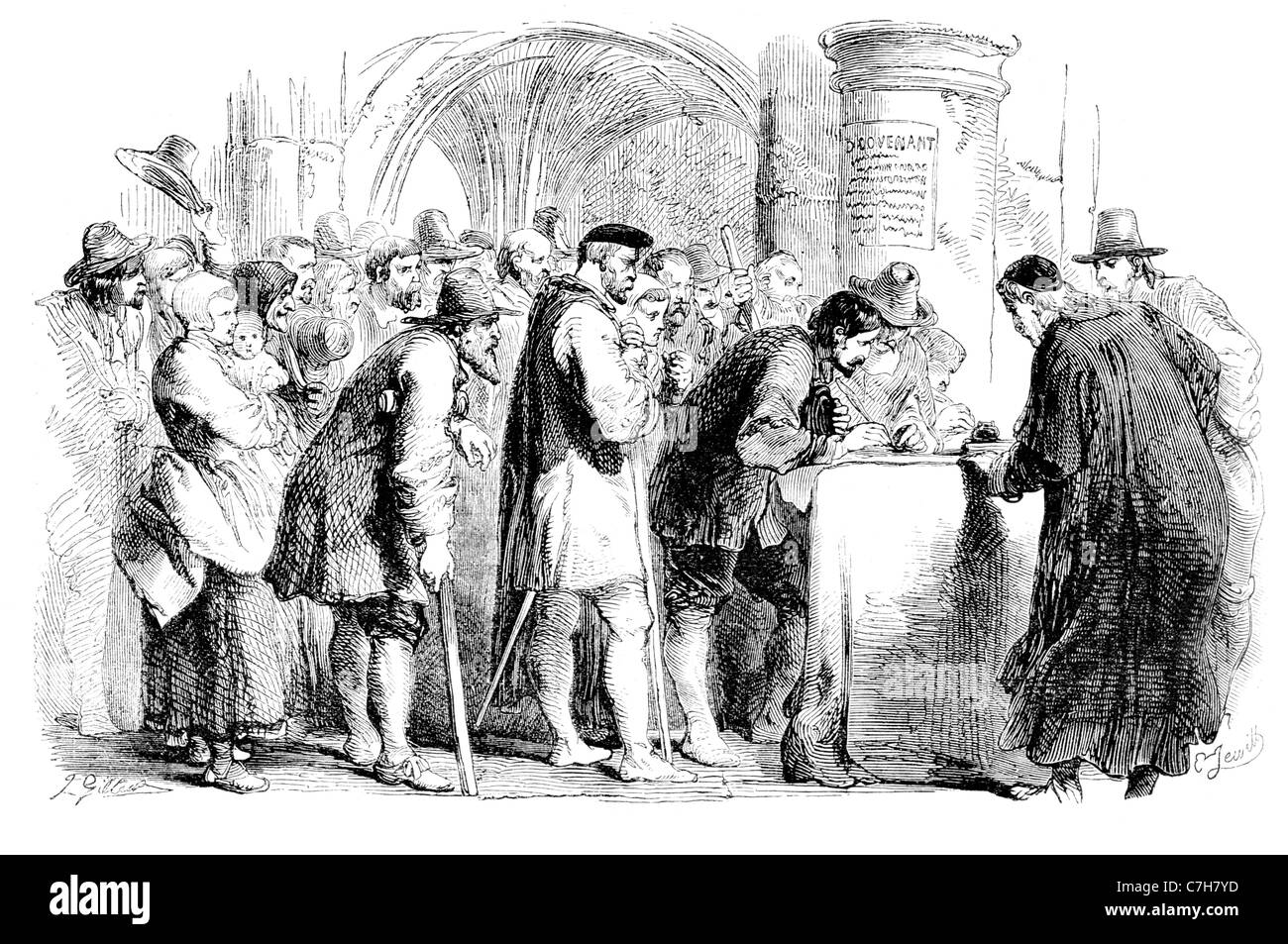 Nationalen Pakt Covenanters schottischen presbyterianische Bewegung Schottland Tradition Rechtsdokument schottischer Geschichte Solemn League Stockfoto