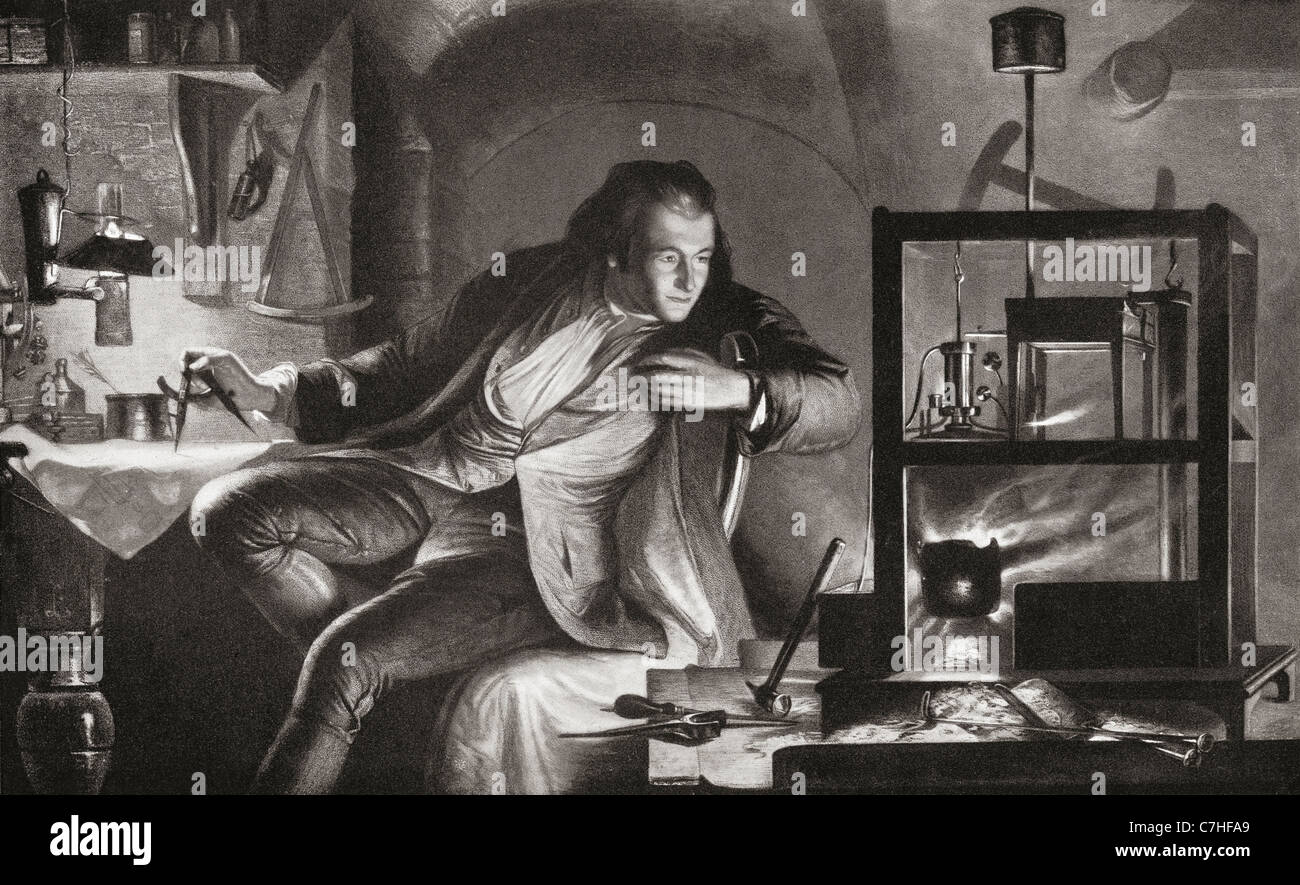 James Watt, 1736 – 1819. Schottischer Erfinder und Maschinenbauer. Aus der Bibby Jahresbericht veröffentlicht 1910. Stockfoto
