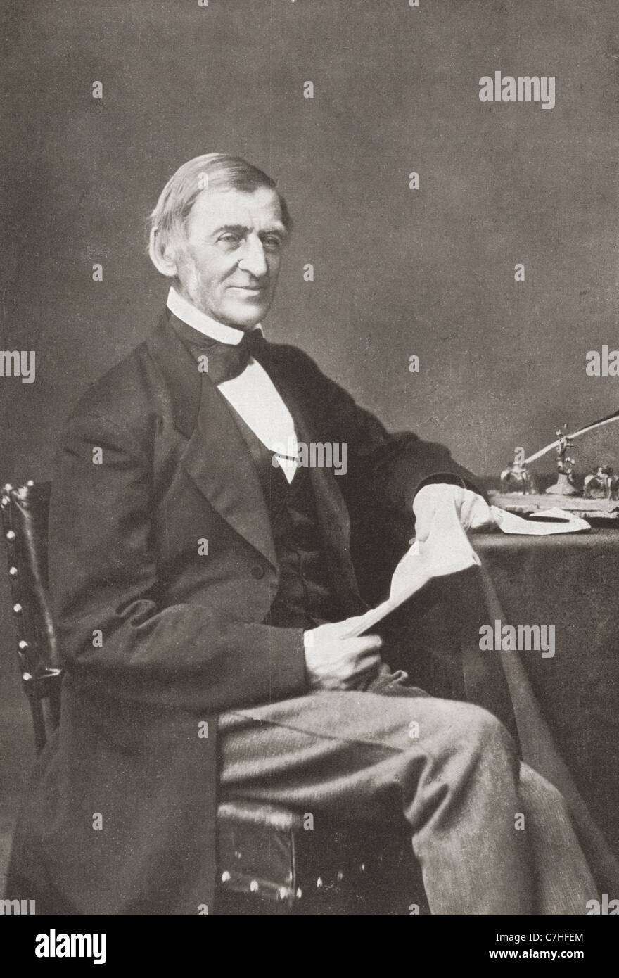 Waldo, 1803 –1882. Amerikanische Essayist, Dozent und Dichter. Aus der Bibby Jahresbericht veröffentlicht 1910. Stockfoto