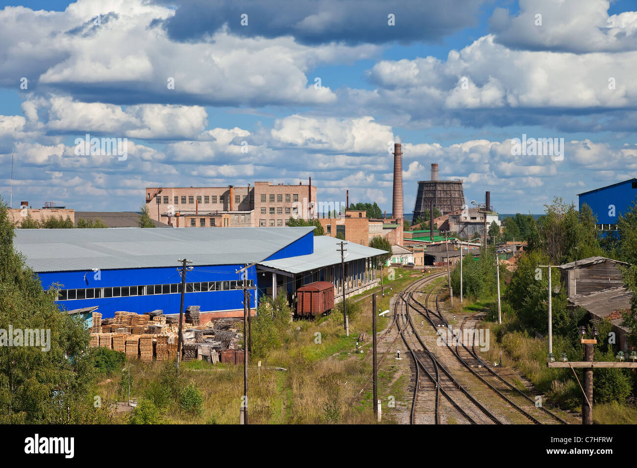 Industrielandschaft Stockfoto