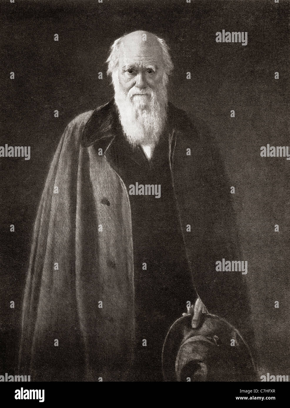Charles Robert Darwin, 1809-1882. Englische Naturforscher. Aus der Bibby Jahresbericht veröffentlicht 1910. Stockfoto