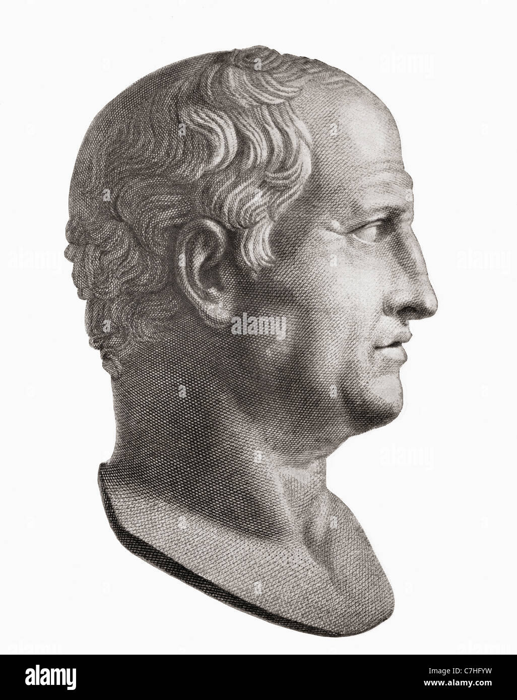 Marcus Tullius Cicero, 106-43 v. Chr.. Römische Philosoph, Staatsmann, Rechtsanwalt, politischer Theoretiker und römischen Verfassungsrechtler. Stockfoto