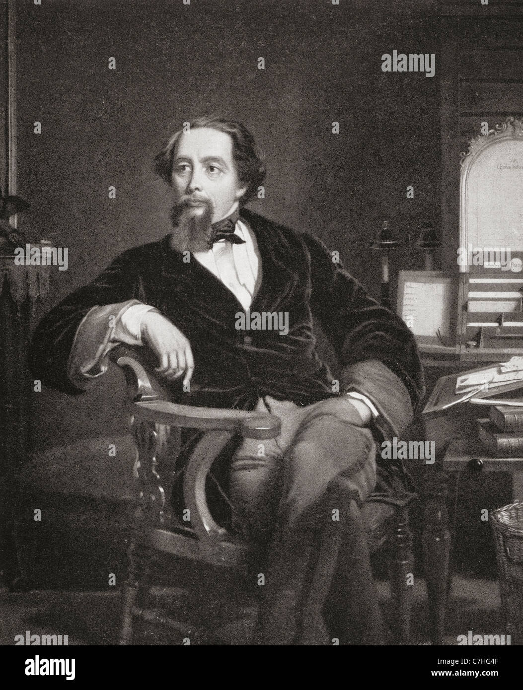 Charles John Huffam Dickens, 1812-1870. Englischer Schriftsteller. Aus der Bibby Jahresbericht veröffentlicht 1910. Stockfoto