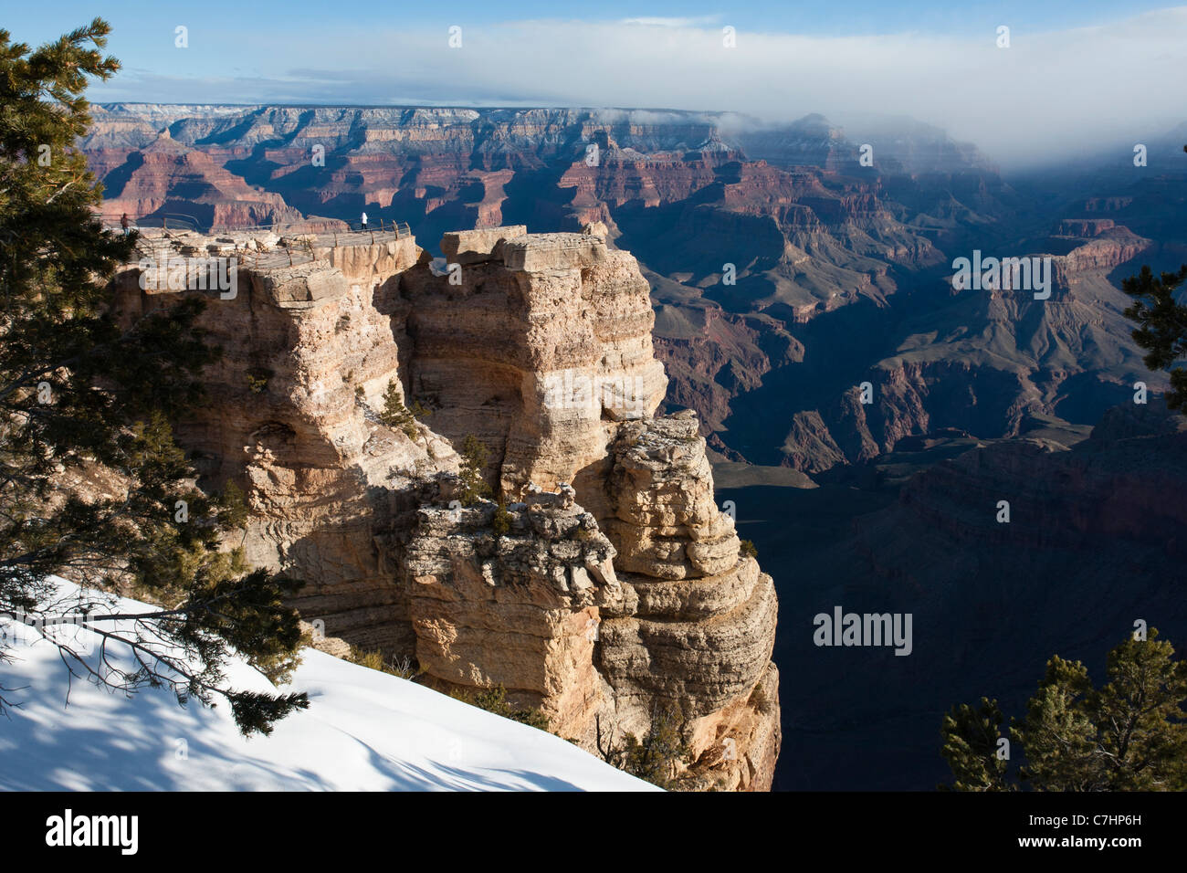 Mather Point Grand Canyon National Park im Morgenlicht Stockfoto