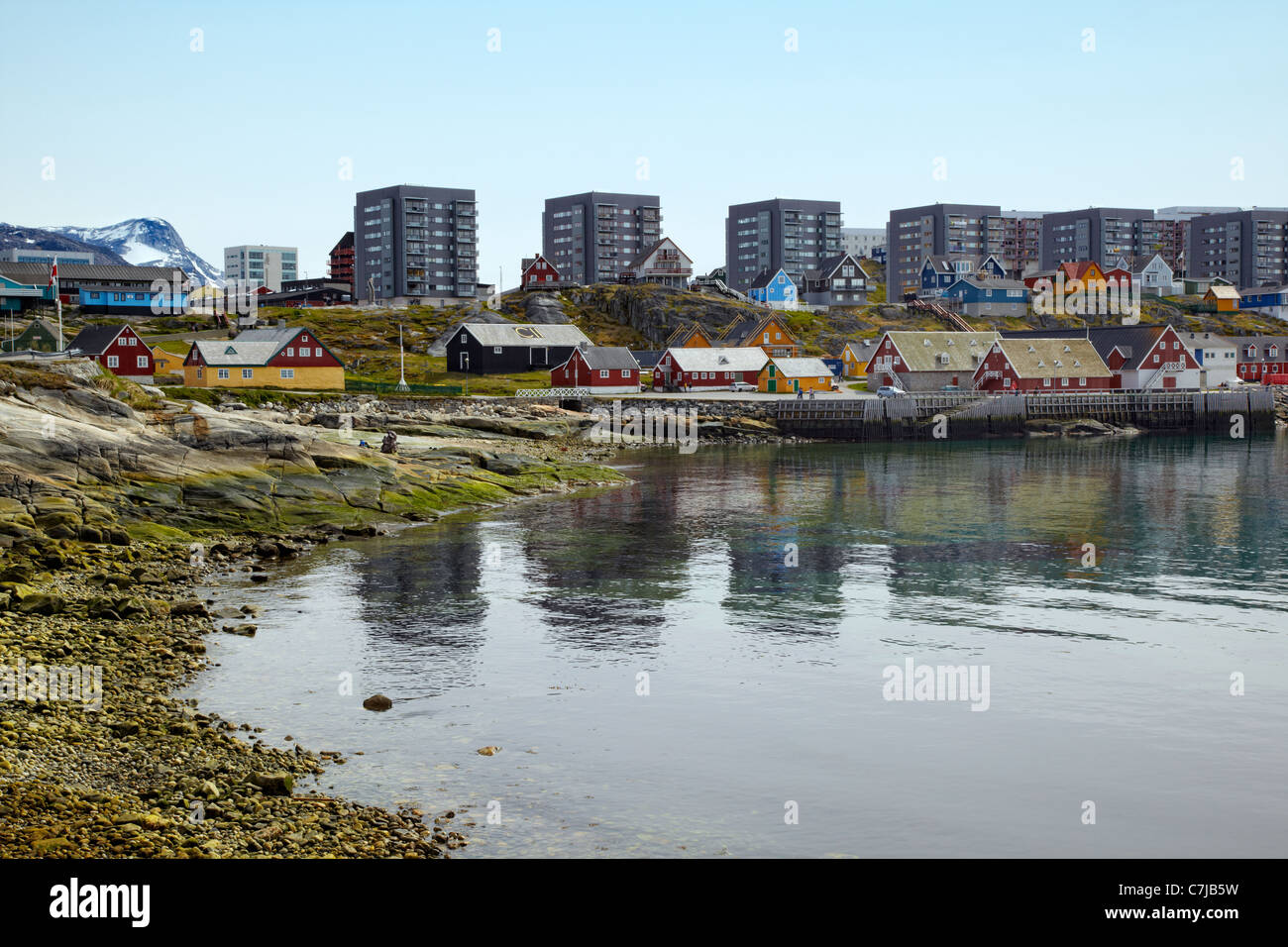 Koloniale Hafen, Nuuk, Grönland Stockfoto