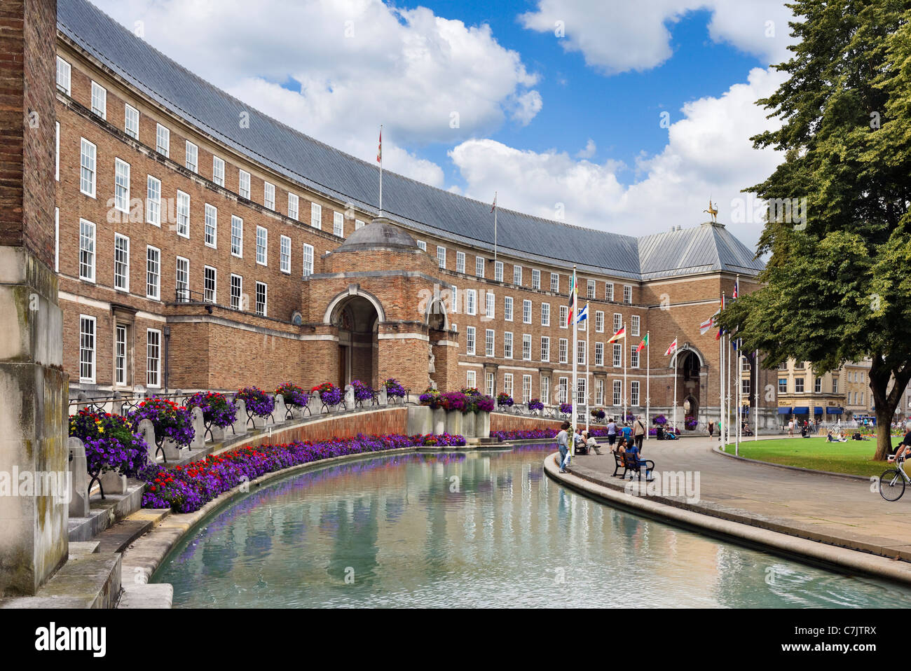 Das Council House (Sitz der Gemeindeverwaltung), College-Grün in der Stadt-Zentrum, Bristol, Avon, UK Stockfoto