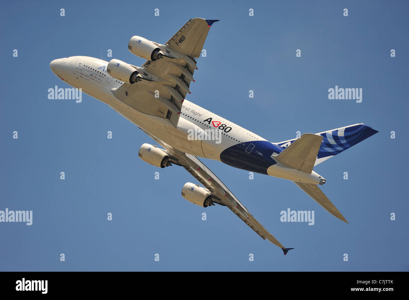 Airbus A380 bei Le Bourget Airshow 2011 Stockfoto