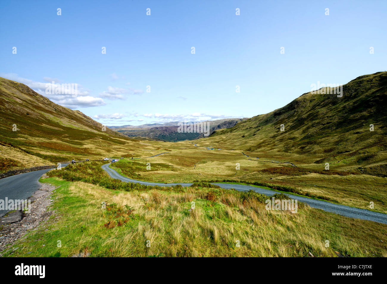 Honister Pass, Borrowdale in der Seenplatte, Cumbria, England Stockfoto