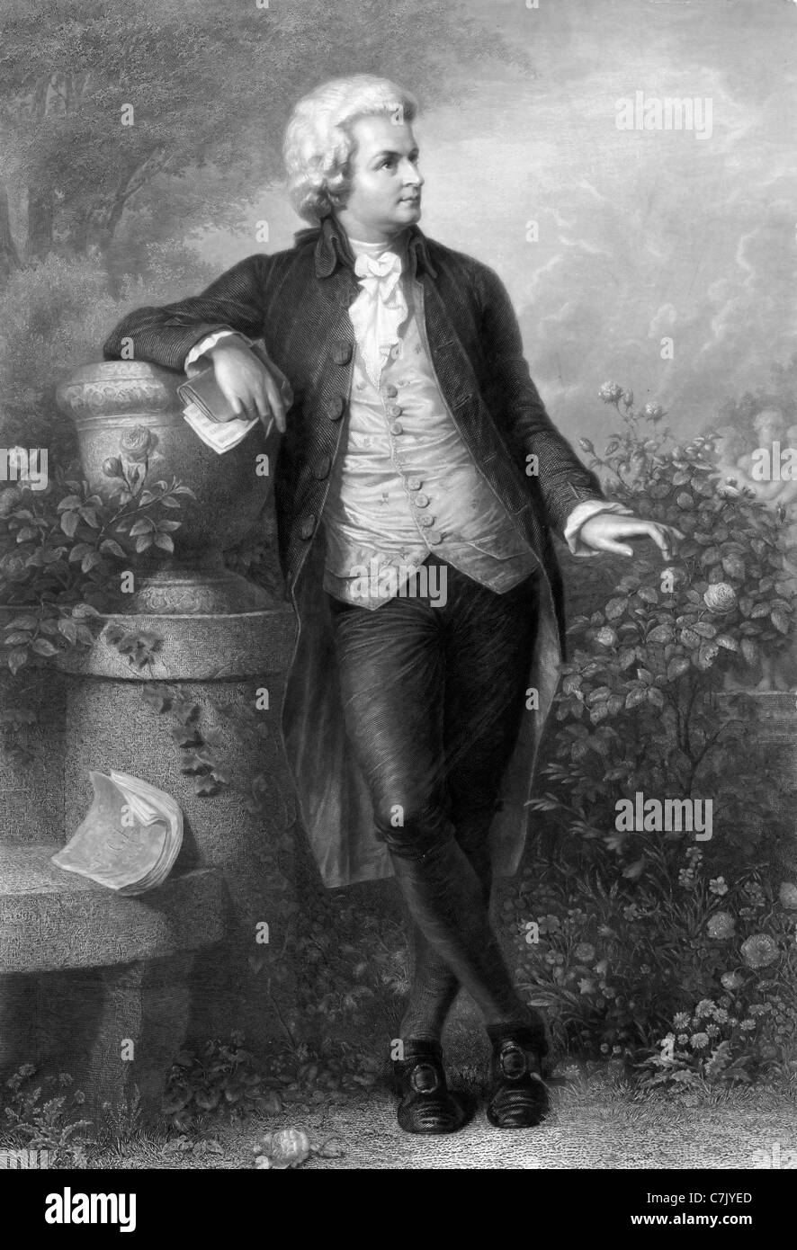 Wolfgang Amadeus Mozart Stockfoto