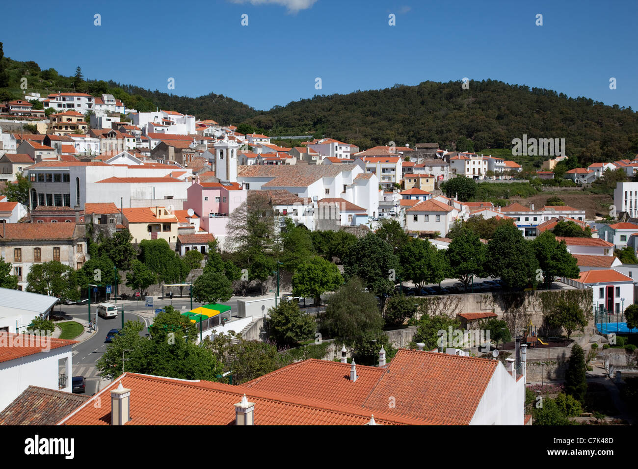 Portugal, Algarve, Monchique, Blick über die Stadt Stockfoto