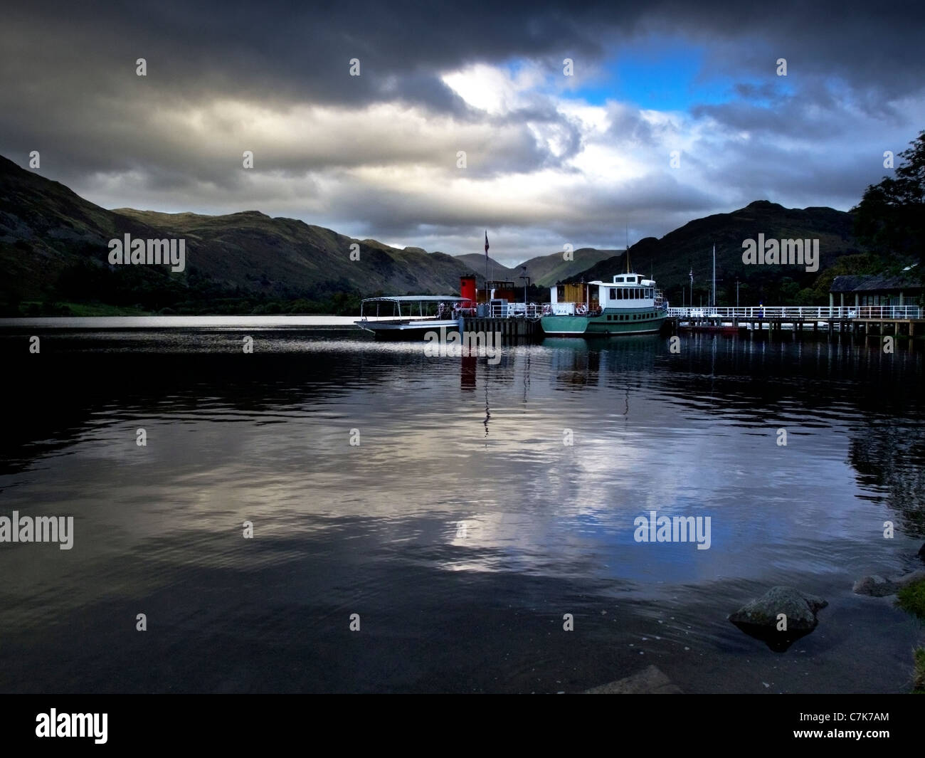 Ullswater Steamers am Glenridding am Lake Ullswater, Lake District, Cumbria, England Stockfoto