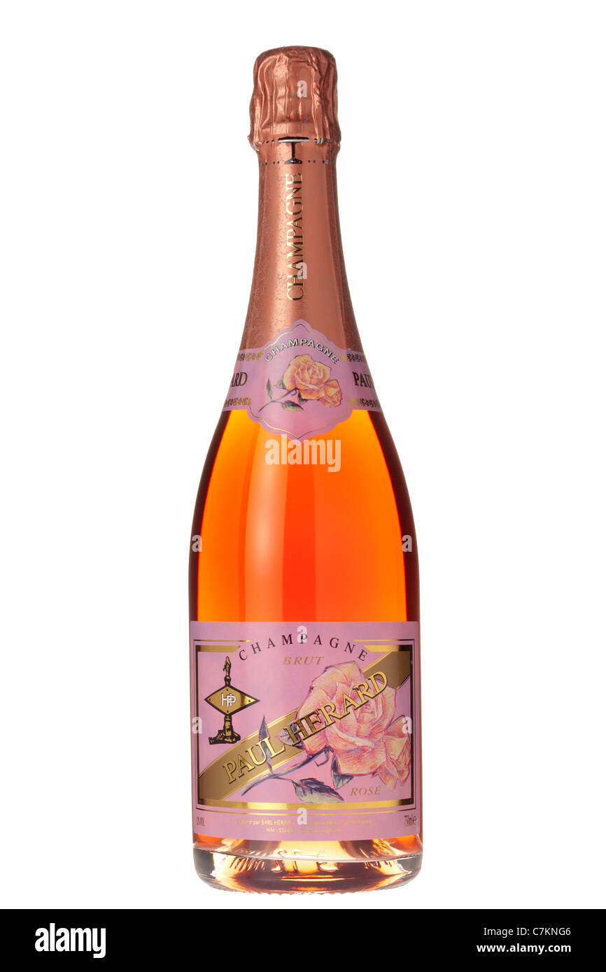Rosa Flasche Champagner Stockfoto