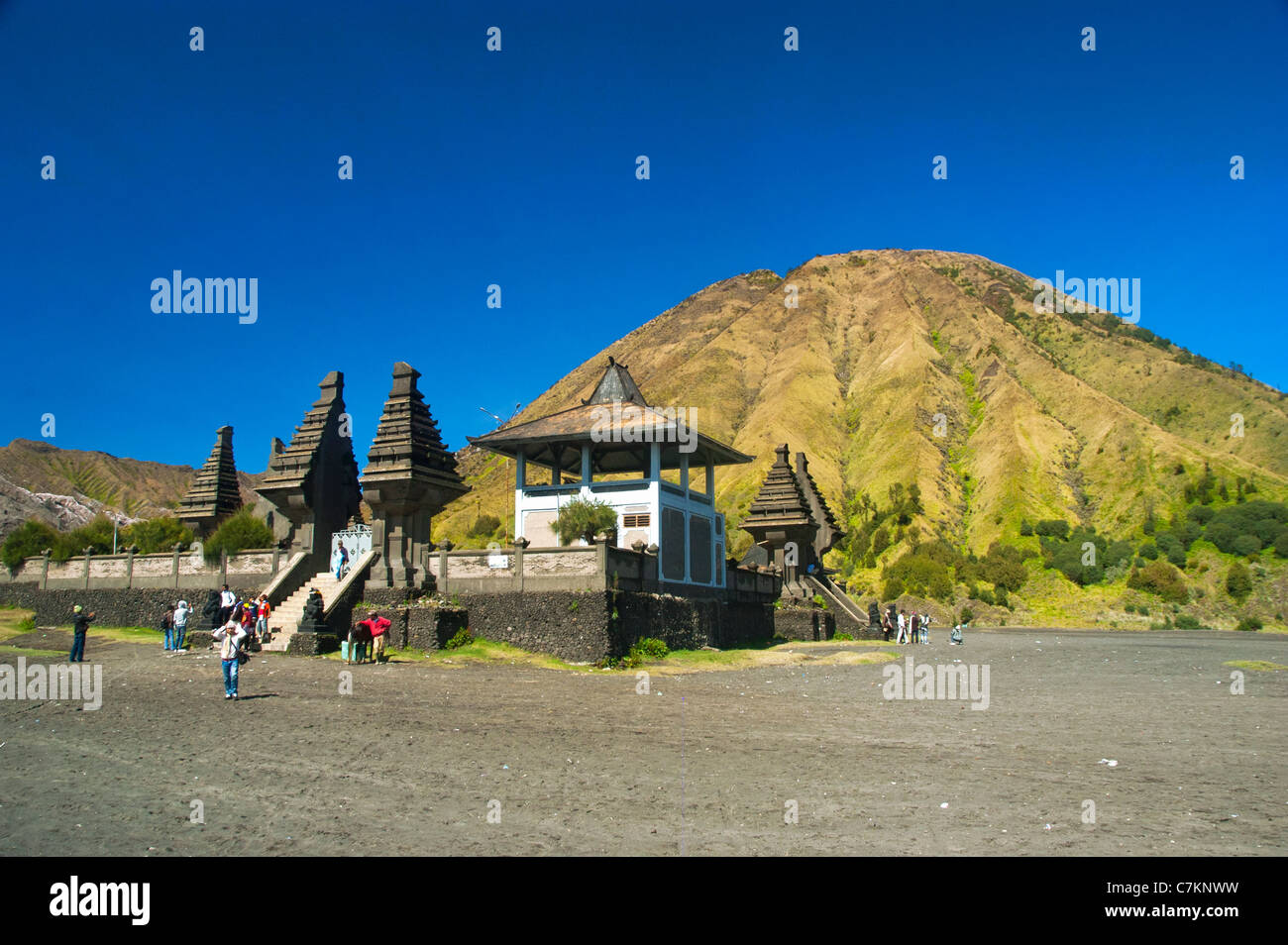 Tempel in Mount Bromo Stockfoto