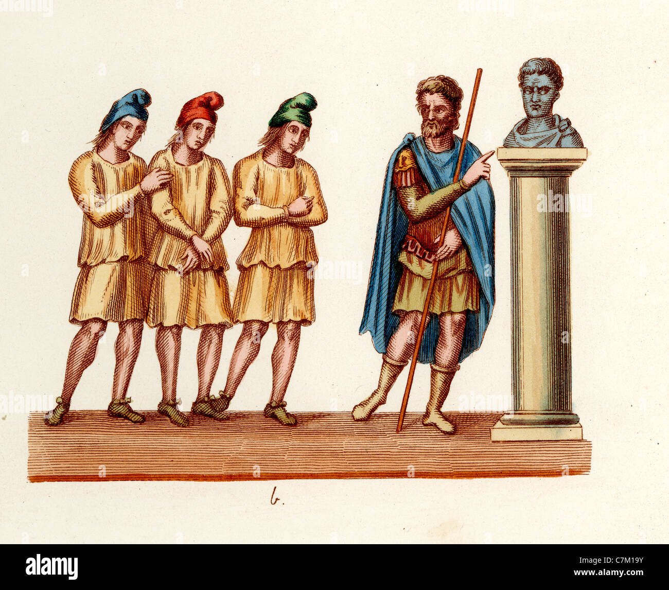 drei Hebräer war Ordnung, eine Statue des Königs zu verehren Stockfoto