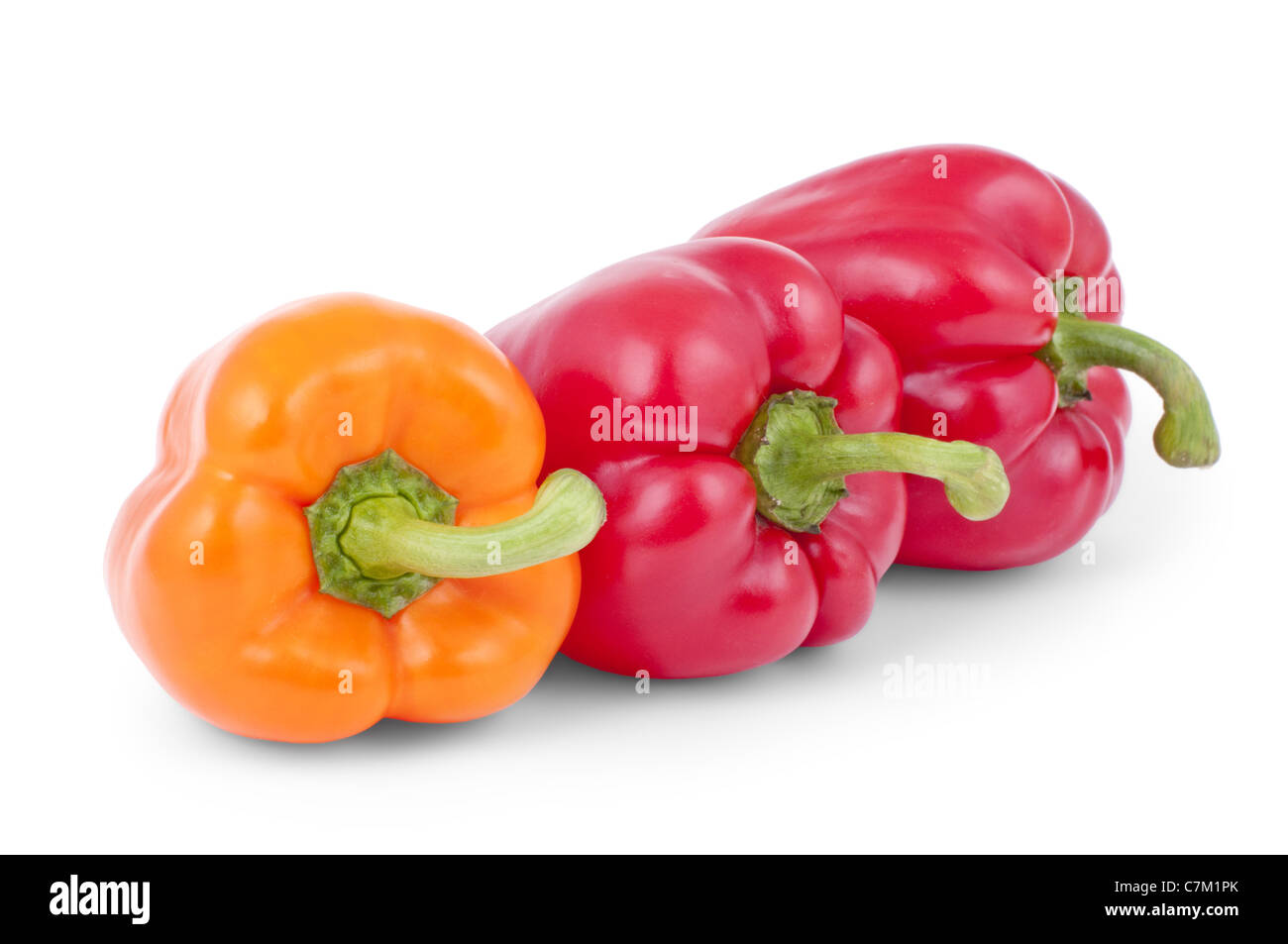 Paprika auf weißem Hintergrund Stockfoto