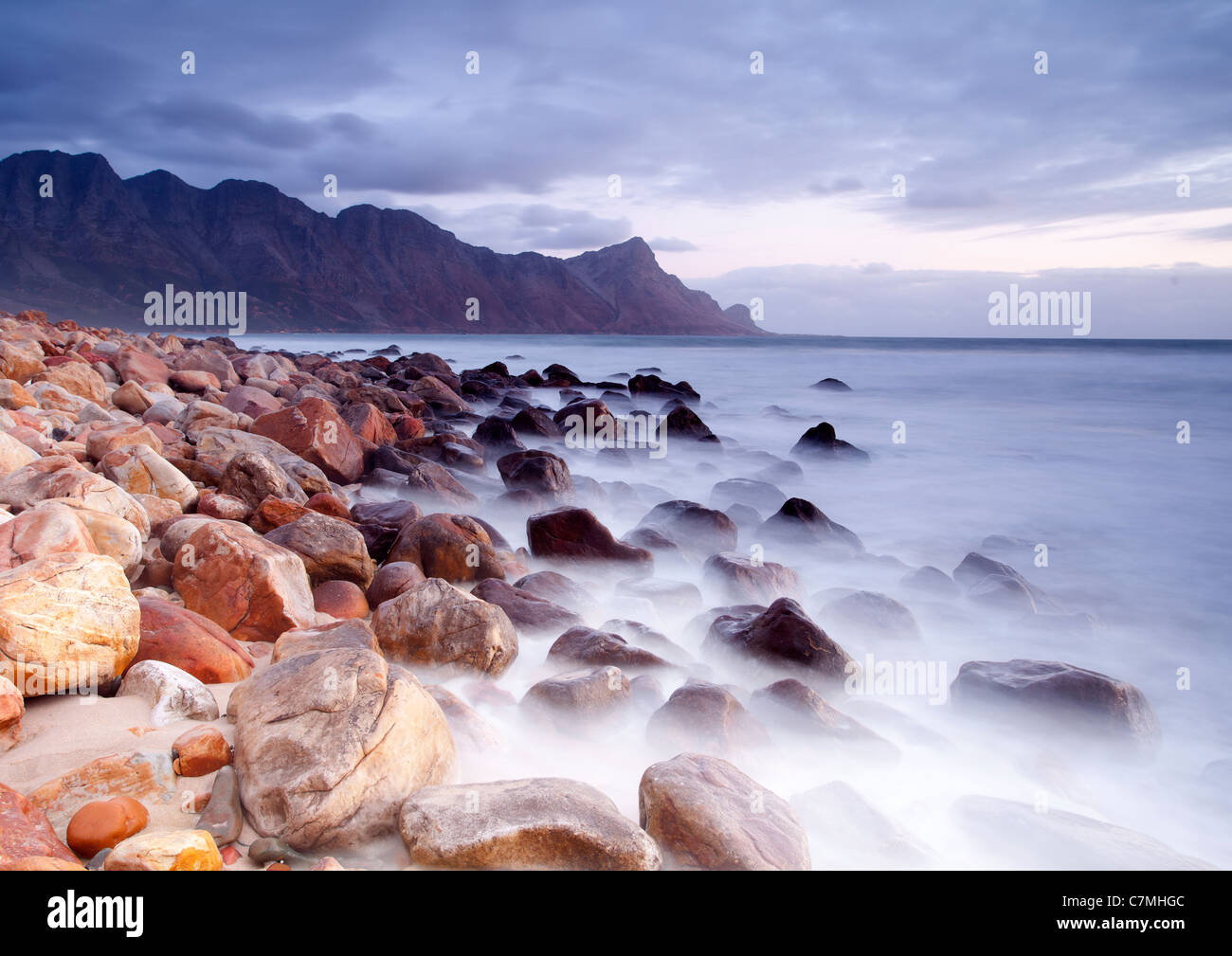 Südafrikanischen Küste Seelandschaft. Stockfoto