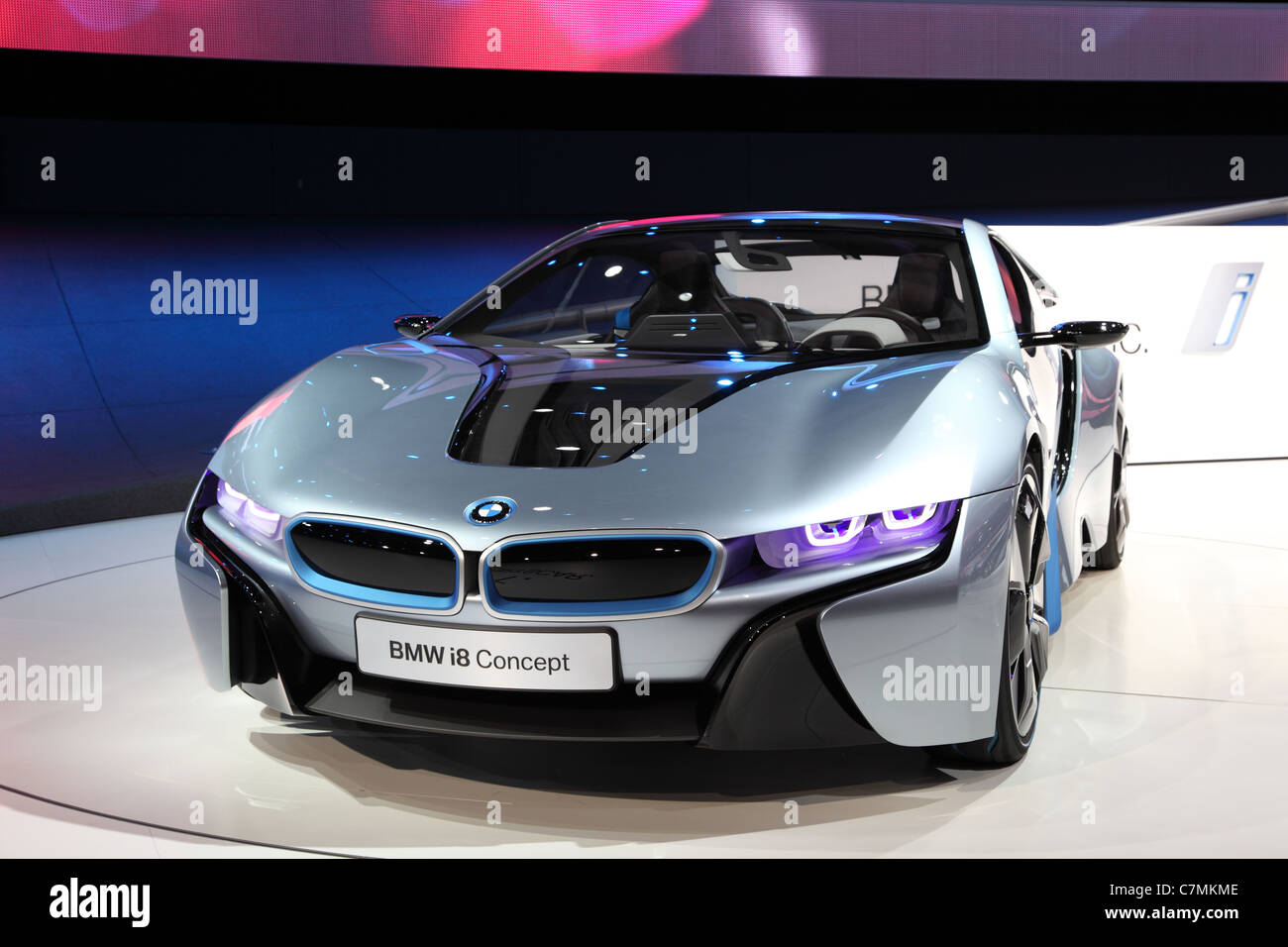 BMW Elektro Konzept Auto i8 auf der 64. IAA (Internationale Automobil-Ausstellung) Stockfoto