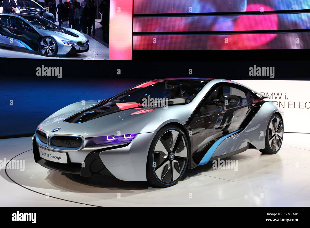 BMW Elektro Konzept Auto i8 auf der 64. IAA (Internationale Automobil-Ausstellung) Stockfoto