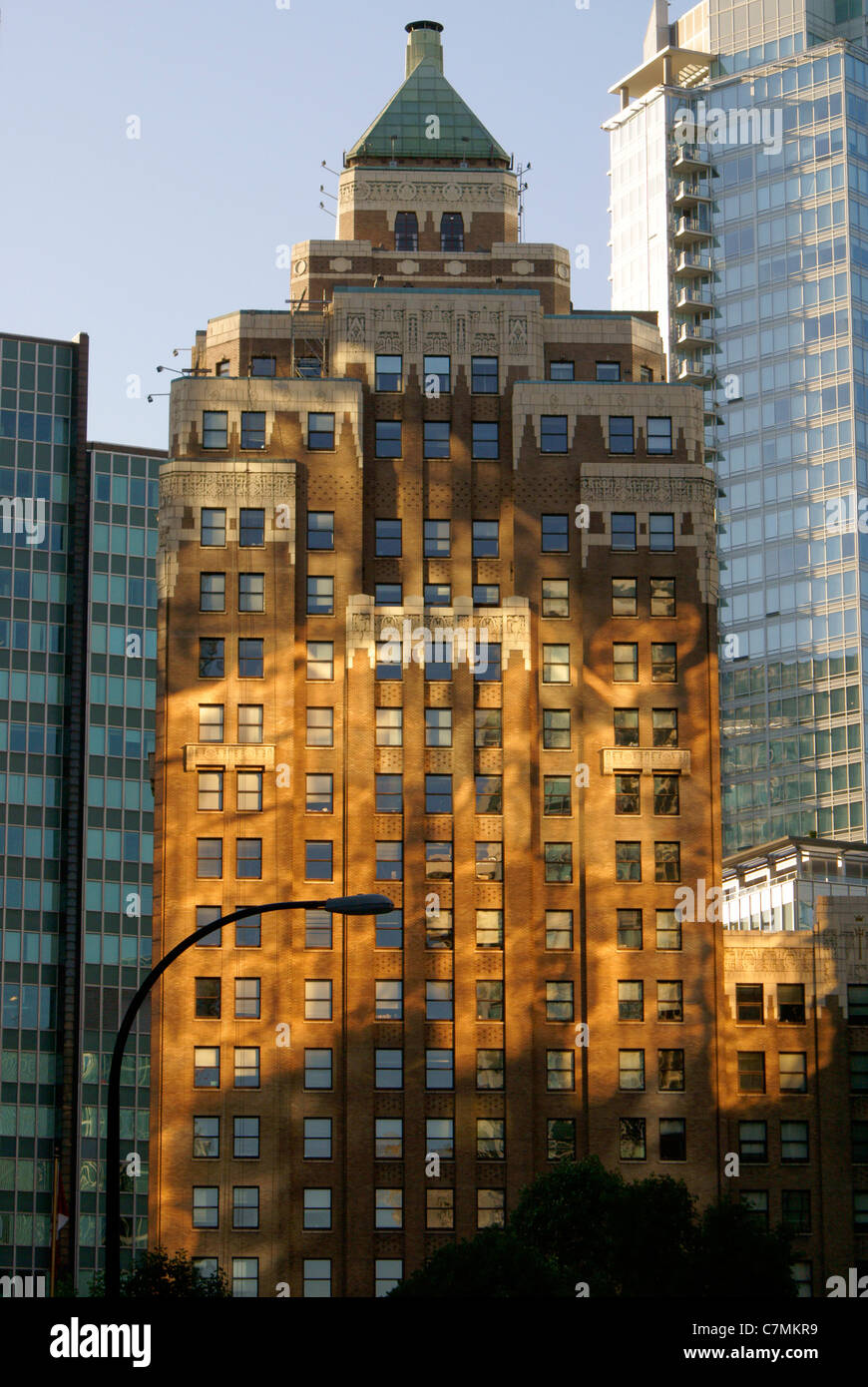 Art-deco-Marine Building in der Innenstadt von Vancouver, British Columbia, Kanada Stockfoto