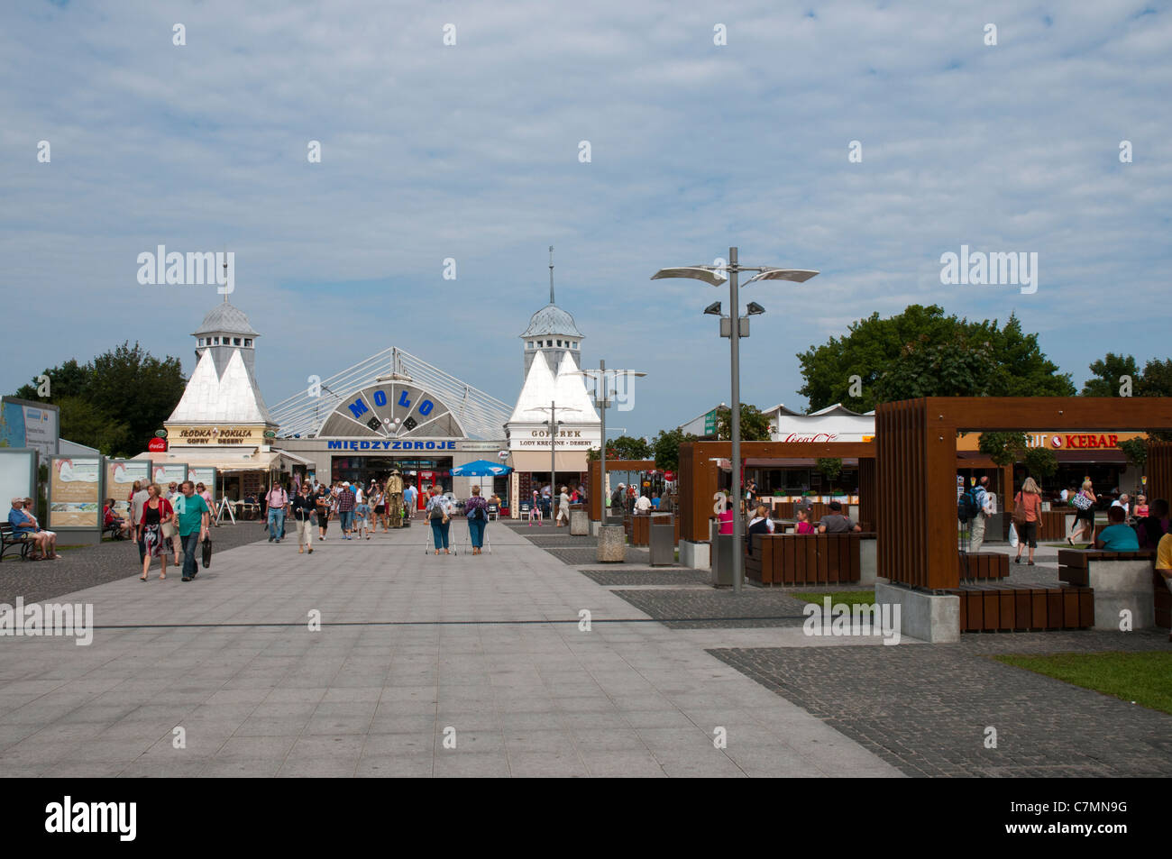 Pier von Miedzyzdroje, Insel Wolin, Ostsee, Pommern, Polen, Westeuropa Stockfoto