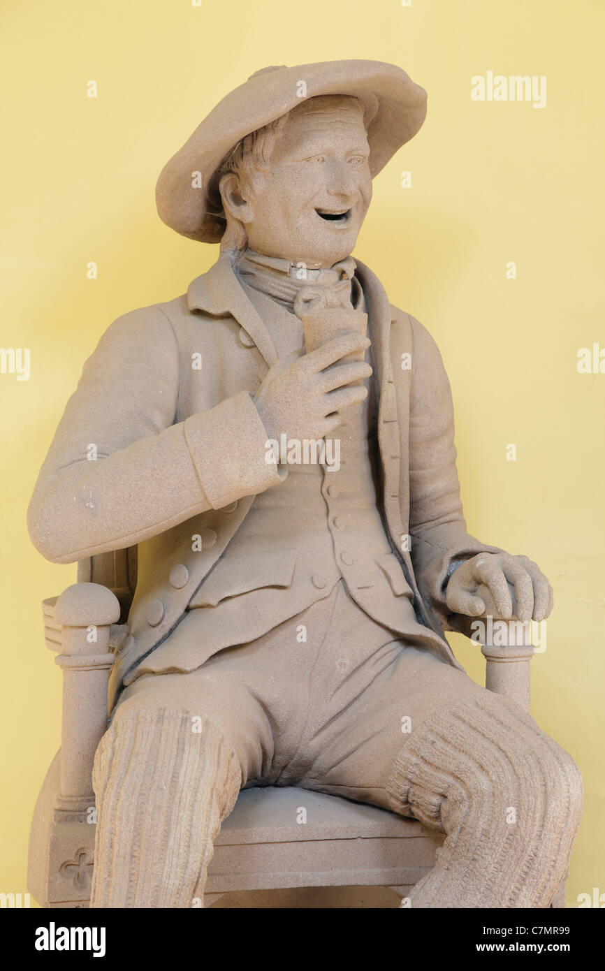 TAM O' Shanter Statue von James Thom in den Robert Burns Memorial Gardens in Alloway, South Ayrshire, Schottland, Großbritannien Stockfoto
