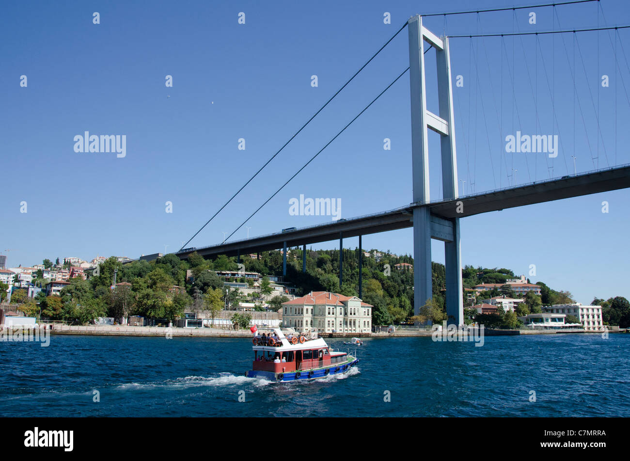 Türkei, Istanbul. Bosporus-Brücke. Stockfoto