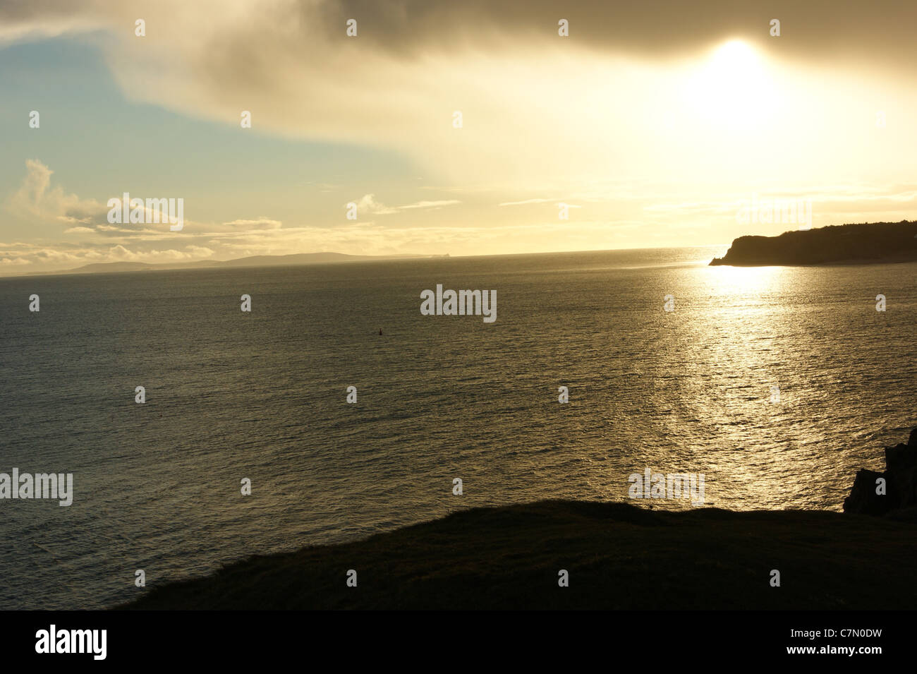 Ansichten in Tenby bilden den Strand Stockfoto