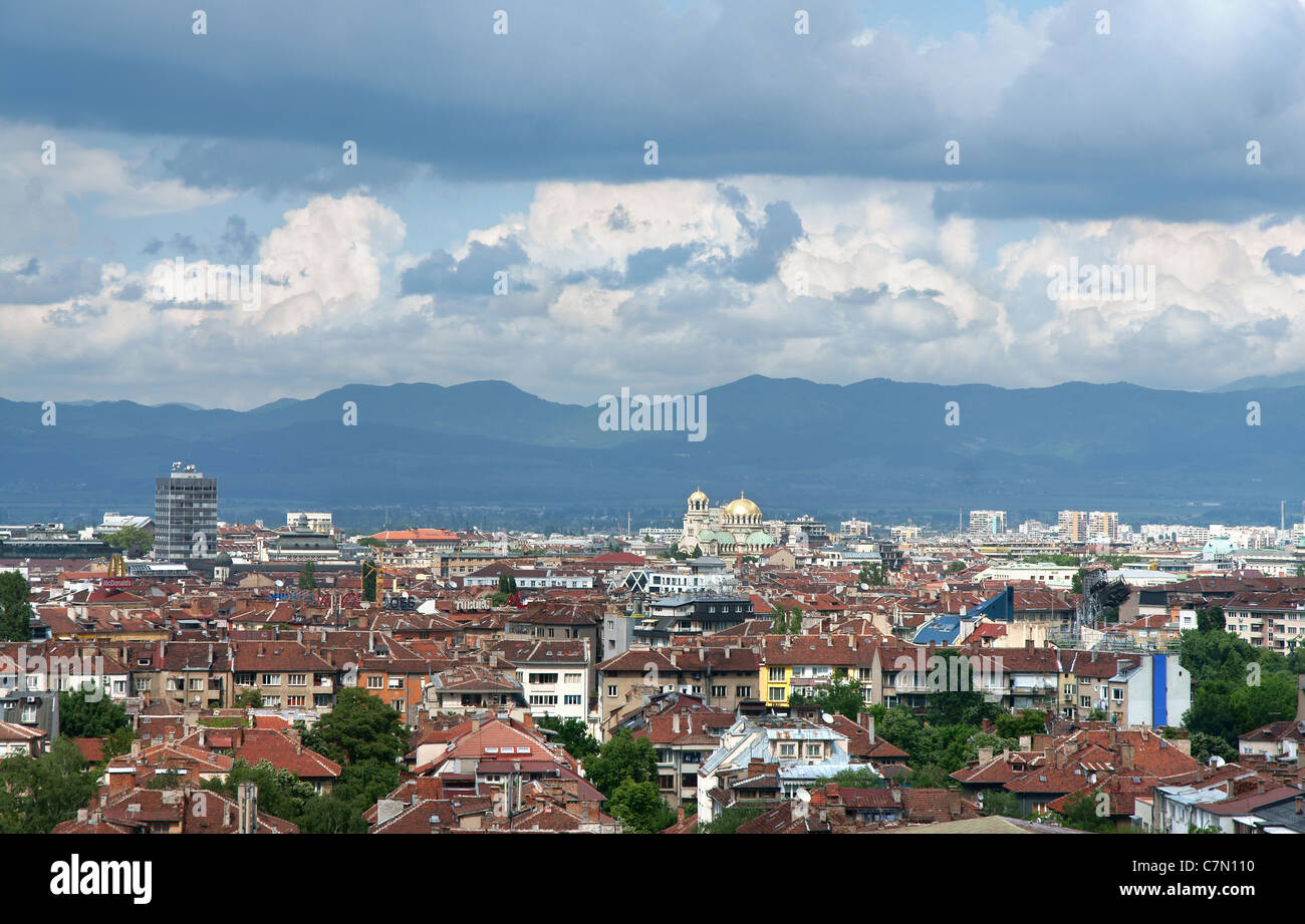 Blick von Sofia, Hauptstadt von Bulgarien Stockfoto