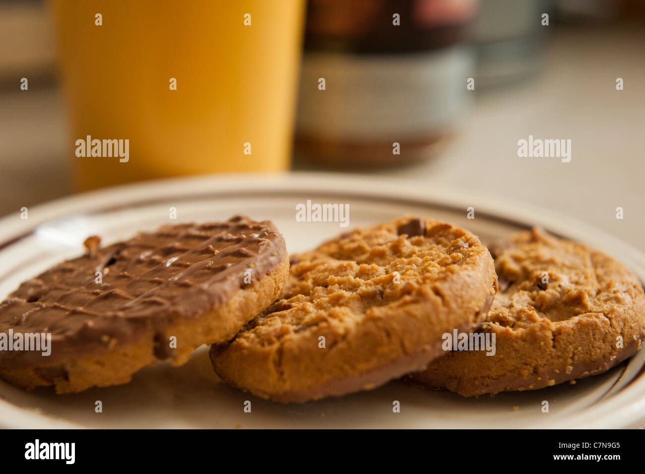 Schokoladen-Plätzchen Stockfoto