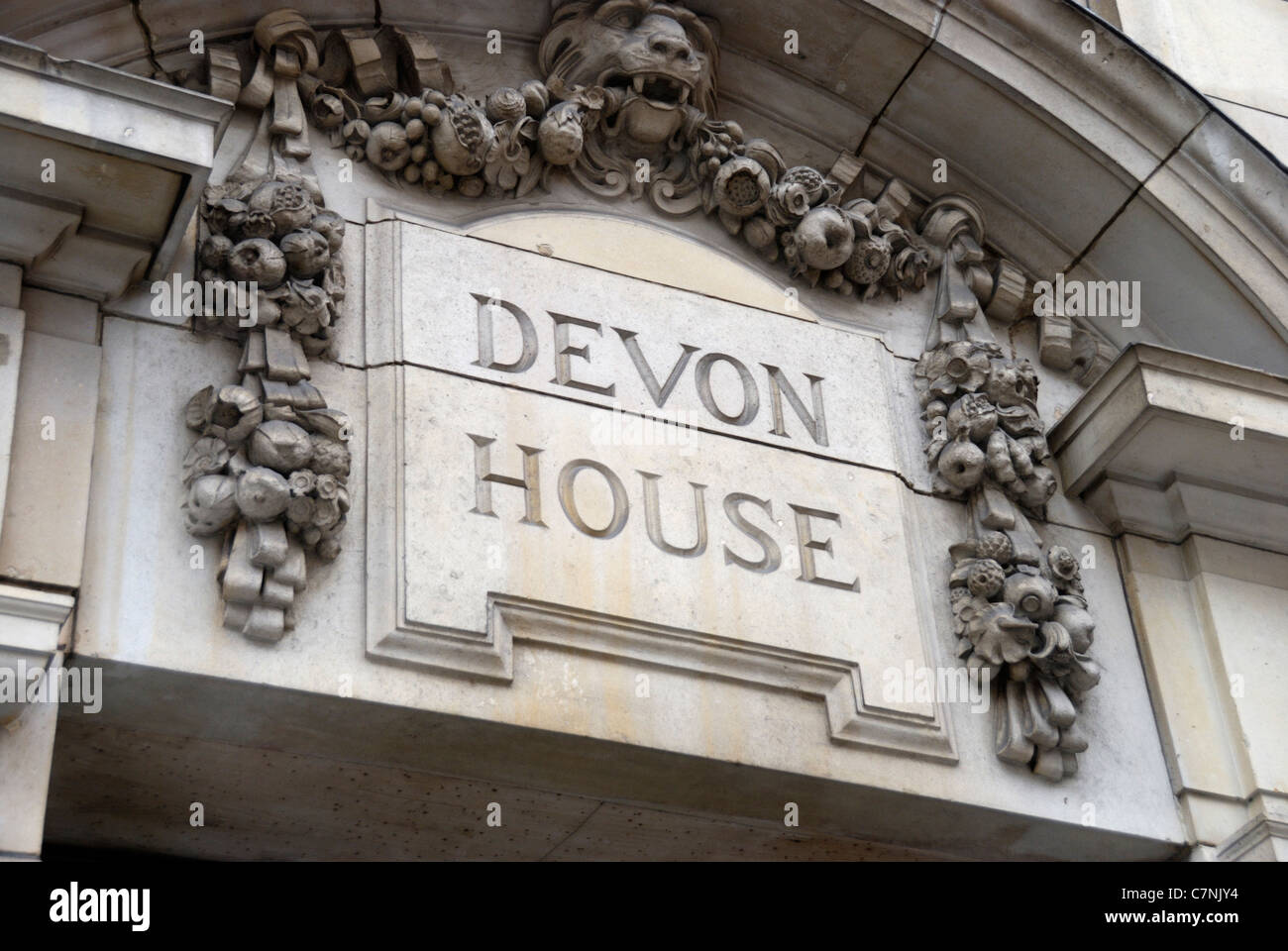 Devon-Haus in Great Portland Street, London, England Stockfoto