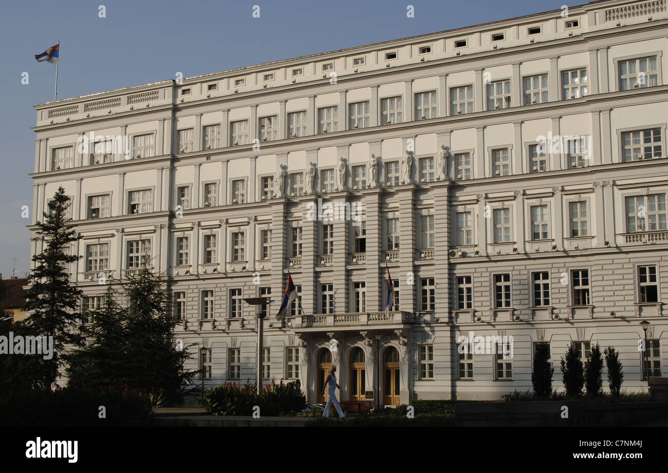 Serbien. Belgrad. Ministerium der Finanzen-Gebäude. Von außen. Stockfoto