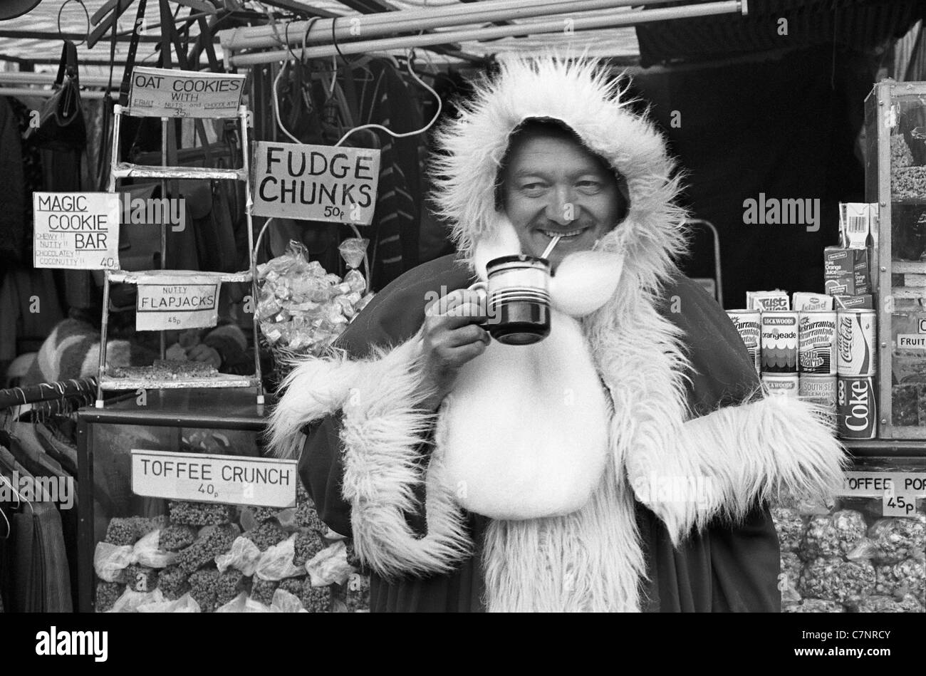 Londons Altbürgermeister verkleidet als Weihnachtsmann, Geld für wohltätige Zwecke Stockfoto