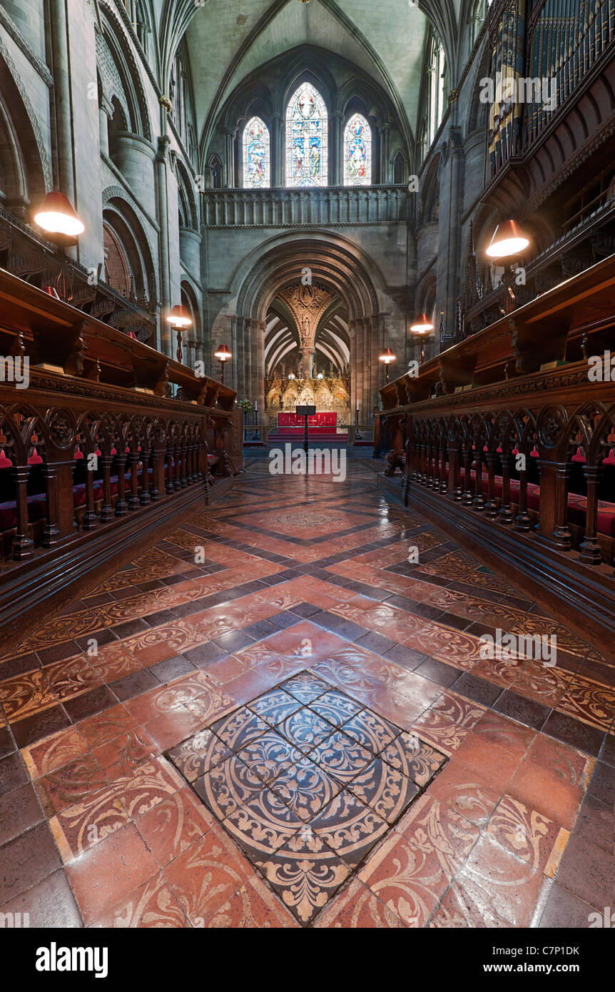 Hereford Kathedrale Herefordshire Interieur Stockfoto