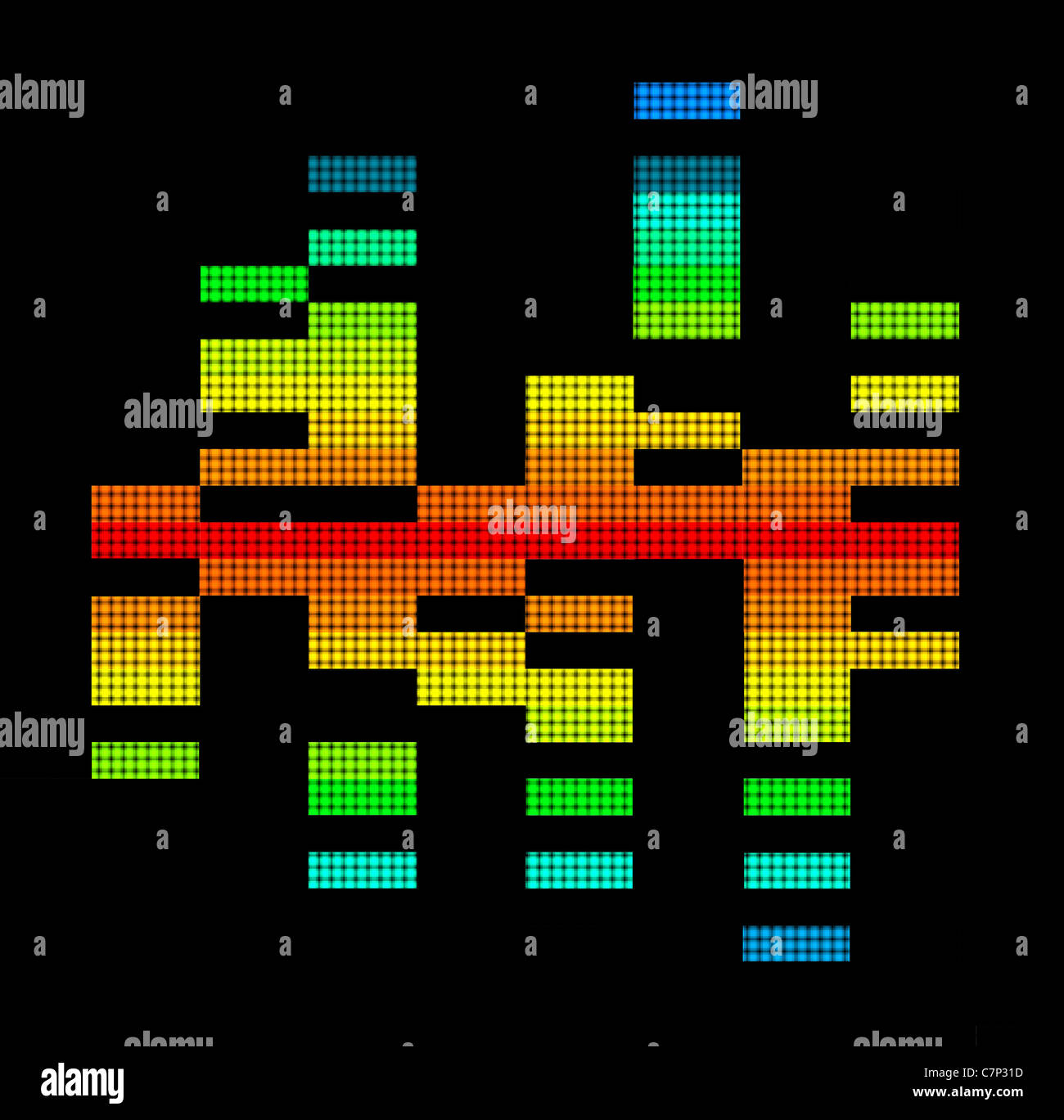 digitalisierte Grafik-equalizer Stockfoto