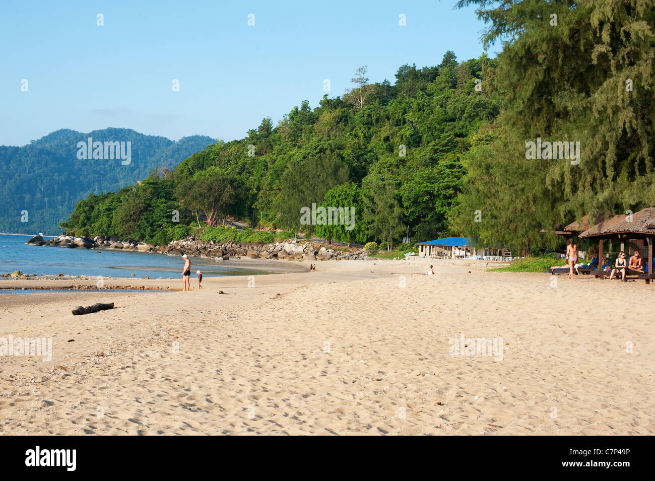 Der Strand auf Tioman Island, Malaysia Stockfoto