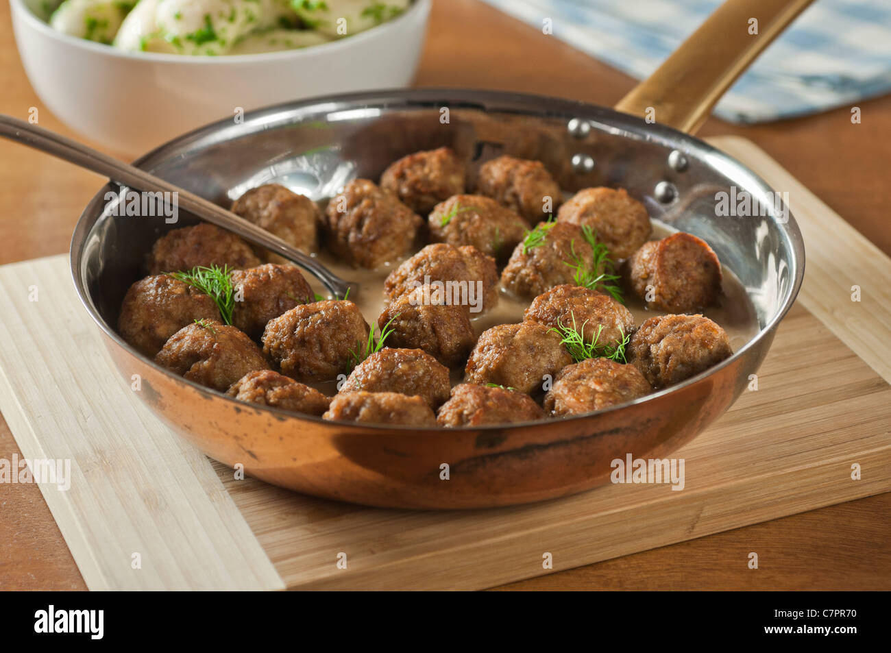 Schwedische Fleischbällchen Stockfoto