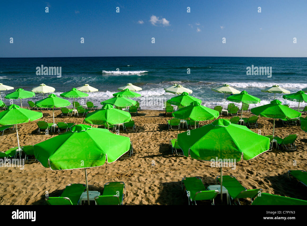 Strand, Rethymnon, Kreta, Griechenland Stockfotografie - Alamy