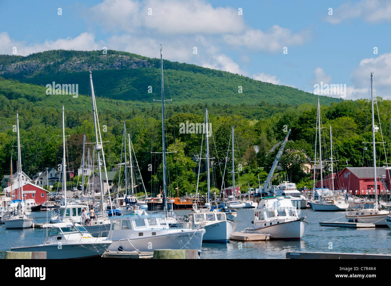 Hafen Camden Maine Stockfoto