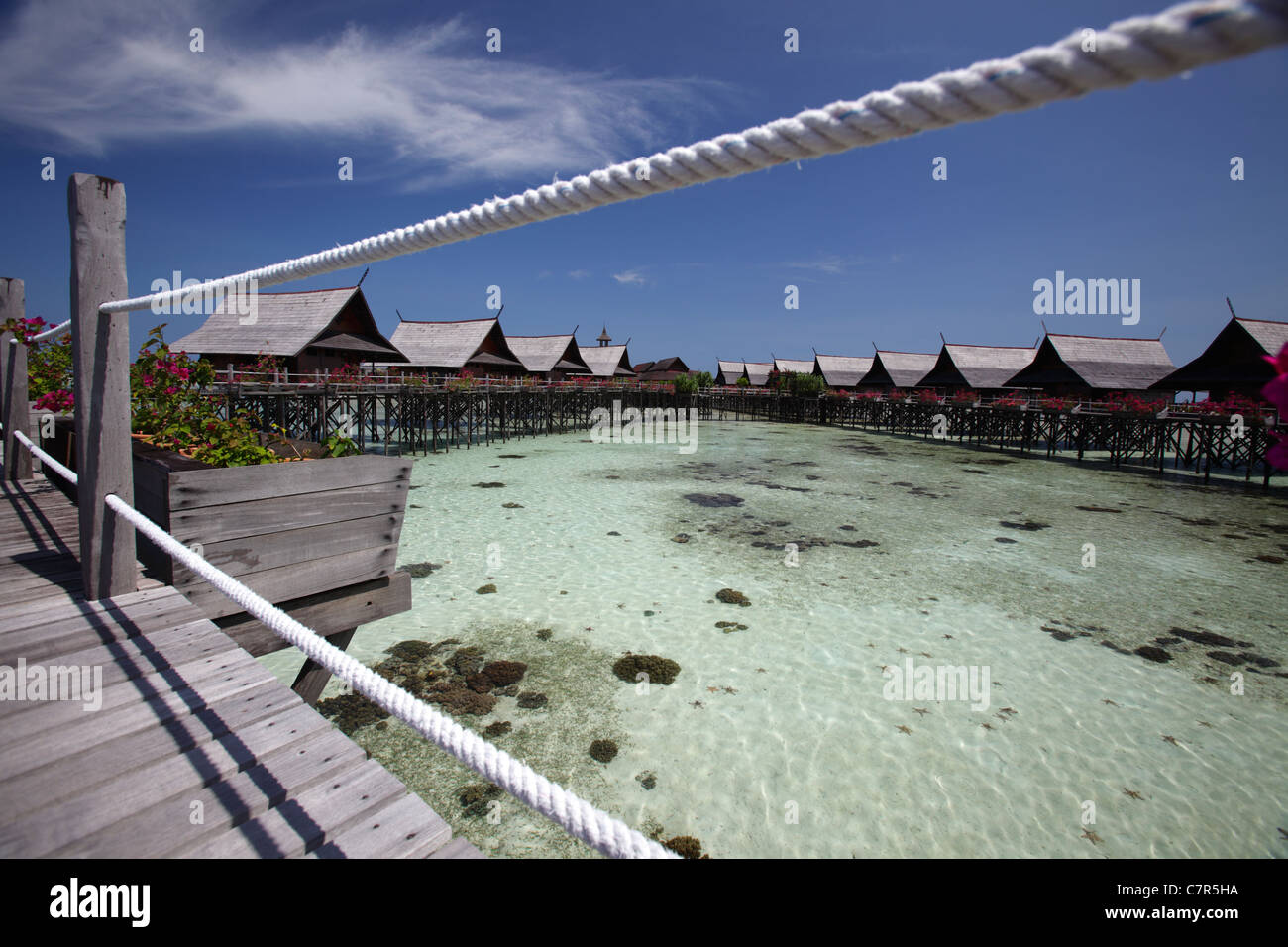 Kapalai Resort Kapalai Island, Borneo, Malaysia Stockfoto