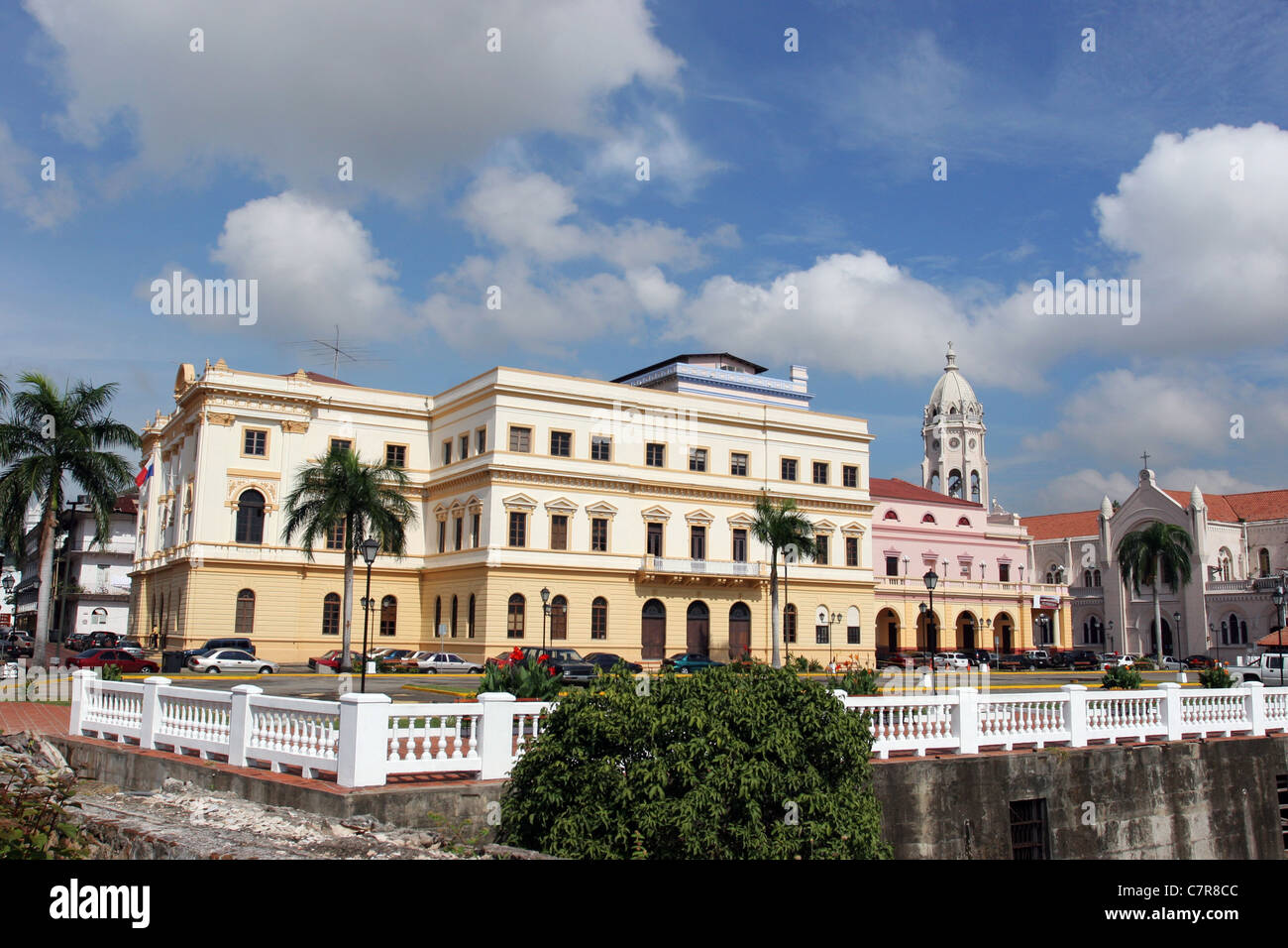 Panama Casco Antiguo Stadtgebiet. National Theater-Gebäude. Stockfoto