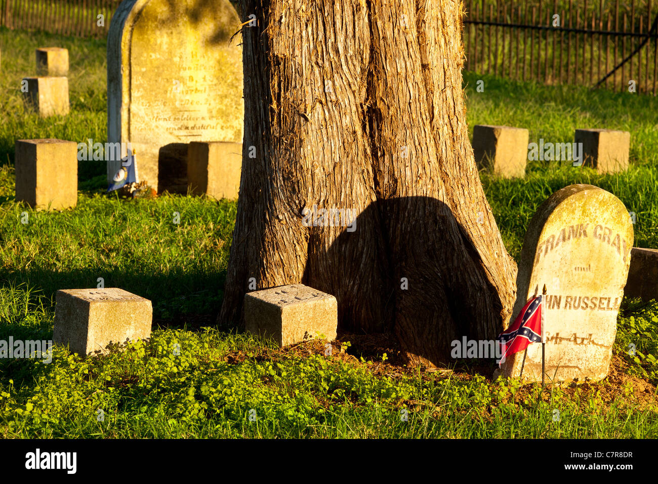 McGavock Konföderierten Friedhof auf dem Gelände der historischen Carnton Plantage, Franklin, Tennessee USA Stockfoto
