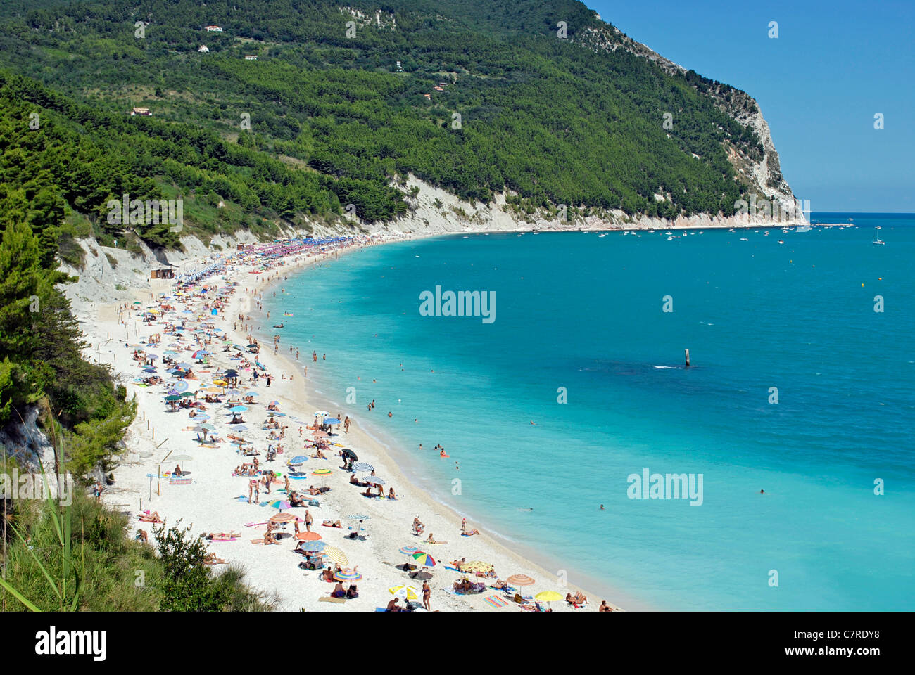 Italien Marken Conero Nationalpark Strand San Michele Stockfotografie Alamy