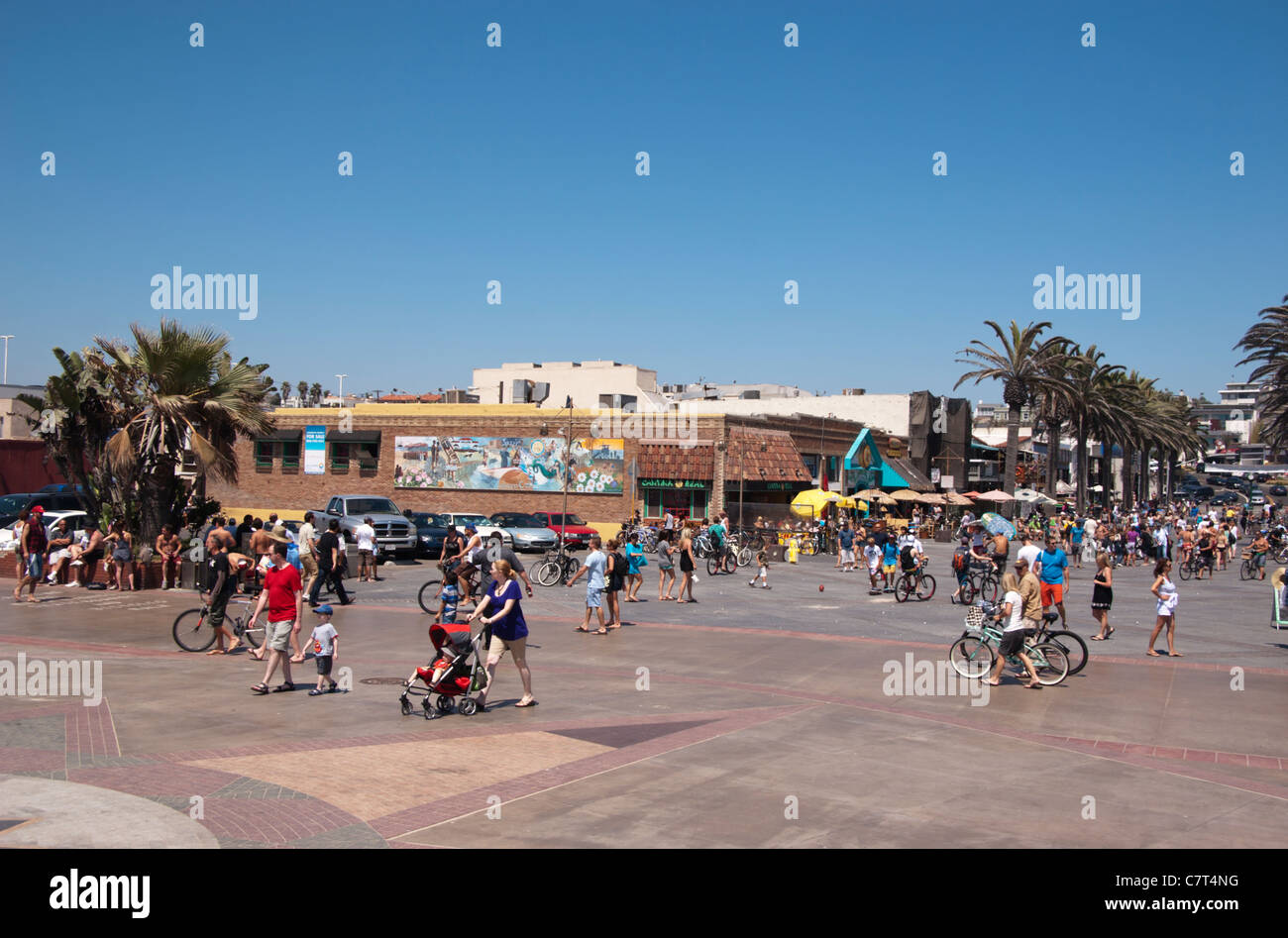 Schnittpunkt von Pier Ave und den Strang, Hermosa Beach, Los Angeles, Kalifornien, USA. Stockfoto