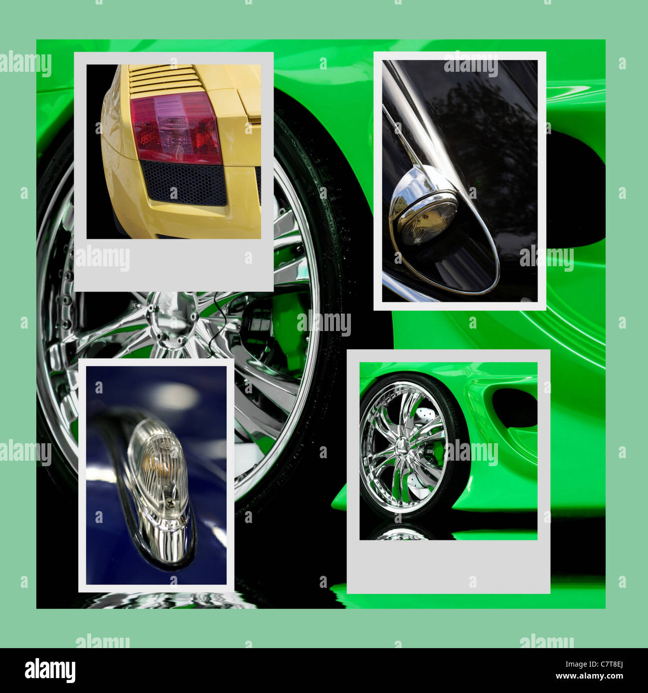 Isolierte Sammlung von verschiedenen Auto Stockfoto